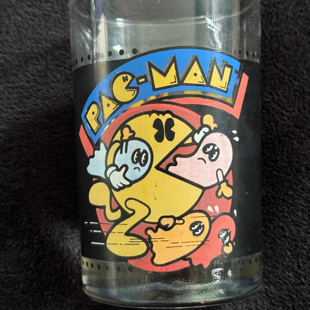 Vintage 1980 Pac-Man Drinking Glass Cup Bally Midway Arby's Collectors Series